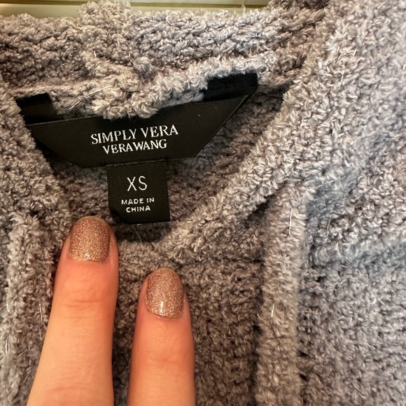 Vera Wang | Oversized Grey Tunic Hooded Sweatshirt | XS | Simply Vera Vera Wang - Picture 8 of 15